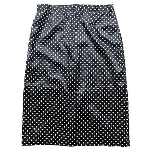 Malinas Y2K Midi Skirt Womens 20 Black Polka Dot Cottage Classic Whimsigoth